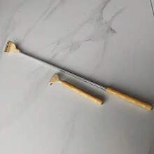 Bamboo Steel Scalp Hair Back Scratching Massage Stick, Adjustable Itching Relief Tool For Elders - Multicolor - View 6