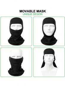 Skimaske Balaclava für Damen und Herren, atmungsaktive Vollgesichtsmaske für Skifahren und Outdoor-Sport, UV-schützende Kopfbedeckung