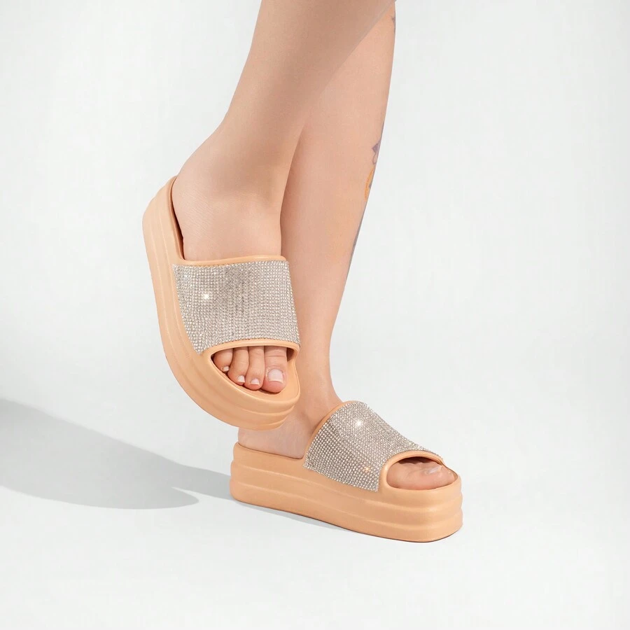 EVVA HIT Women's Flip Flops Platform Wedge Heel Very Light 100% EVA Women's Sandals EVA Sandal Platform EVA Clogs Women's Flat Sandal Evva Women's Sandals Women's Sandals - 米色 - 查看 1