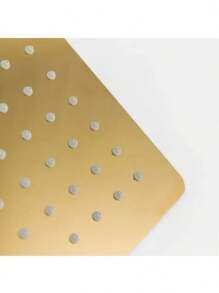 Ducha Chuveiro Slim Quadrado Inox 20x20cm Banheiro Com 38cm Braço de Suporte - Dourado - Visão 6