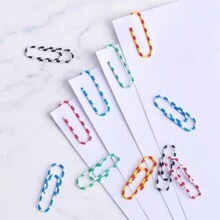 100 pièces-200 pièces/paquet de trombones colorés en papier enduit de vinyle, 1,1 pouces/28 mm. Pinces à dossier en métal pour la maison, l'école, la gestion de documents de bureau, la rentrée scolaire, les fournitures scolaires