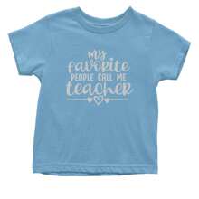 My Favorite People Call Me Teacher Infant One-Piece Romper Bodysuit And Toddler T-Shirt - Navy Blue - View 12