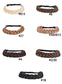 Adjustable Wig Headband Braid Hair Accessories, Heat Resistant Synthetic Fiber Fishbone Braid, Rope Braid