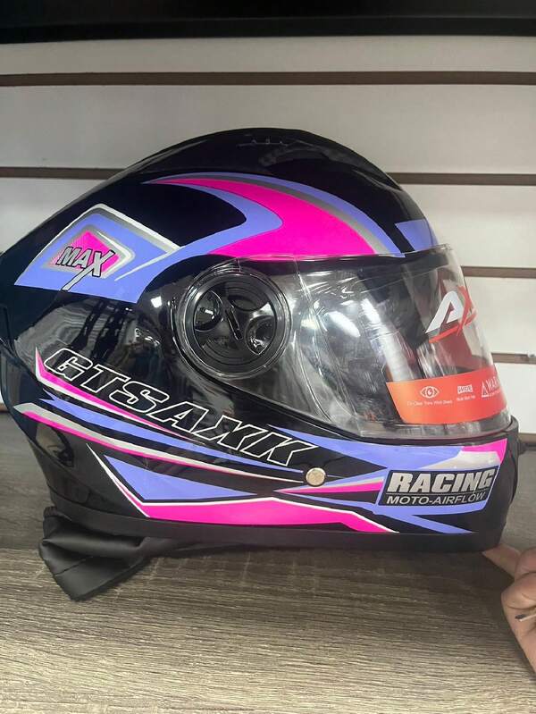 Casco Motocicleta,Casco para Motos Certificado Dot,Cascos de Moto con Visor ANTIVAHO,Cascos Motocross Mujer Hombre Motos Accesorios (M)