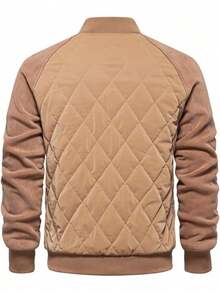 Latest Fashion Hot Men's Quilted Jacket Long Sleeved Soft And Warm Outdoor Button Front Jacket Jacket With Zipper Pocket - màu đen - Xem 10