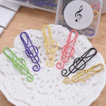 Music Paper Clips 6 Colors, Metal Paper Clips Musical Notes Clips Music Office Accessories For Desk Bookmark Office Notebook (10/30 Pcs) - Multicolor - View 5