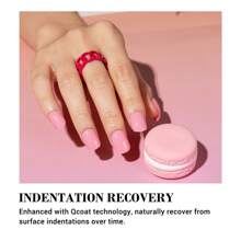 MelodySusie Qcoat Fully Cured Gel Nail Strips - UV Free Nail Polish Strips, Salon-Quality, Long Lasting Gel Nail Stickers, 22 Nail Wraps, Nail File & Wooden Stick - 西瓜粉 - 查看 4