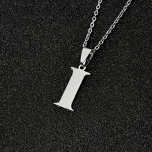 1 件简约时尚项链，配有 26 个不褪色字母吊坠，适合男士的生日和节日礼物 - 彩色 - 查看 10