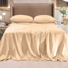 Mocassi Fine 4-Piece Silky Satin Sheet Set, Bright Shades