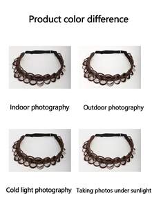 合成优质可调节手工编织松紧带时尚编织发带女士头饰 - 彩色 - 查看 8