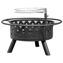 30" Fire Pit Stove Table Backyard Heater Patio Fire Pit With BBQ Grill - 1 - 查看 1