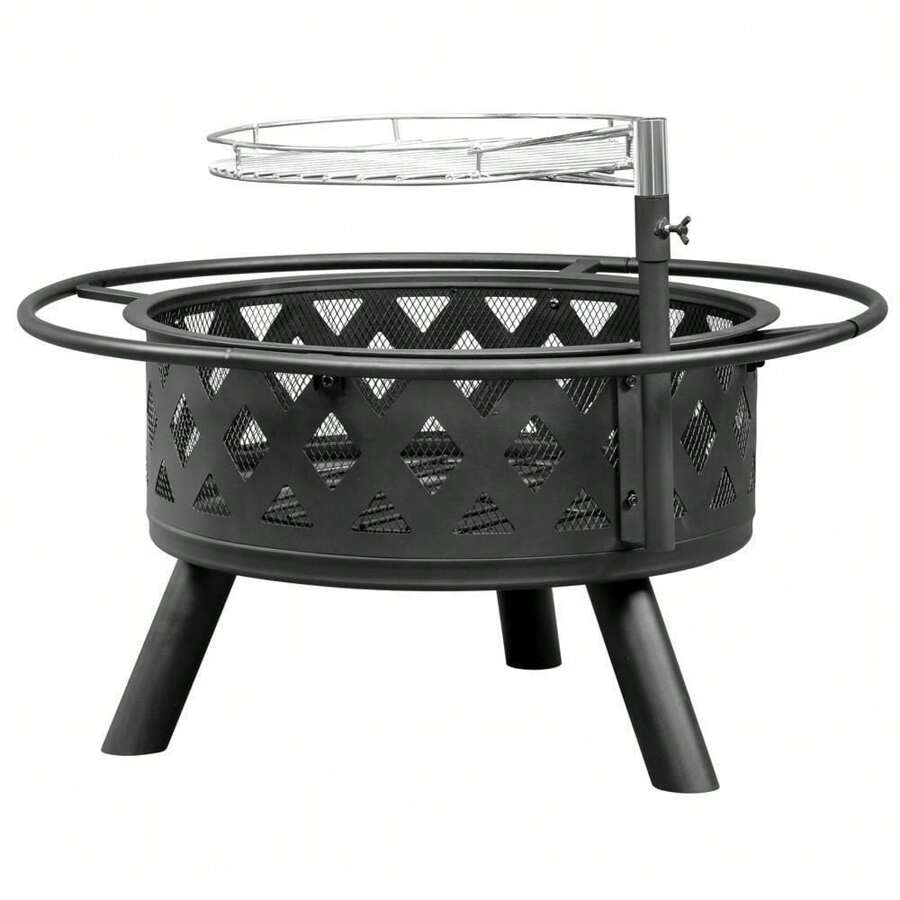 30" Fire Pit Stove Table Backyard Heater Patio Fire Pit With BBQ Grill - 1 - 查看 1