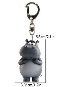 1 pieza Colgante de llavero, accesorio y decoración en forma de hipopótamo 2D de acrílico - Multicolor - Ver 11