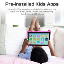 PRITOM 10 Zoll Kinder Tablet Android 13 Tablet, 2GB (2GB + 2GB erweiterbar), 64GB, Quad-Core, 1280*800 großes HD IPS Display, 2,4G WLAN, 2MP + 8MP Kamera, 6000mAh, Kleinkindtablet für Kinder, Elternkontrolle, Lerncomputer für Kinder mit Hülle (kein Adapter)