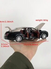 1pc 21cm Length X 8.5cm Width X 6cm Height, 365g Zinc Alloy Shell Maserati Car Model, Die-Cast Metal Replica With Openable Doors, Hood, Detailed Interior And Suspension/Steering, Collectible Gift For Adults