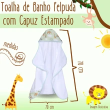 MeF Mae e Filho Double Layer Baby Bath Towel Kit With Hood + Portable Crib With Anti-Insect Screen Padded With Printed Fabric 100% Cotton - Safari màu xám - Xem 7