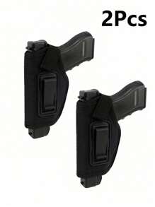 2Pcs Nylon Holster Concealed Carry Holster Belt Clip Air Soft Gun Holster, Holster For Concealed Accessories, Holster Men Fits G-Serise, Smith Wesson, Taurus, Ruger, And More, IWB/OWB Hidden Holster Outdoor Camping Men Gifts Black Bag Hiking Hiking Large Capacity Travel Essentials Holiday Essentials Fanny Pack Summer School Summer Bag Springbreak Bag Pack Belt Bag Waist Bag School Supplies, Waterproof, Lightweight, Portable, Stadium, Sports