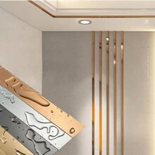 1PC Stainless Steel Mirror Decorative Strip Metal Flat Decorative Strip Background Wall Ceiling Edging Strip Titanium Alloy Self-Adhesive - 0.8mm Thick 300/1200cm Long - Multicolor - View 10