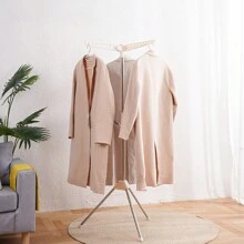 1PC Floor-Standing Laundry Rack, Clothes Drying Rack, Stainless Steel Triangle Clothes Drying Rack, Good Load-Bearing, Stable And No Shaking, Windproof, No Tools Needed, Easy Installation, Easy Storage For Bags, Clothes, Hats