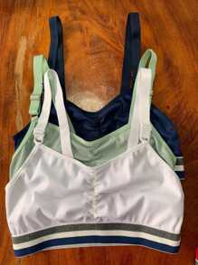 Ribbed Cropped Top Kit Bra Lingerie Women's Gym Fitness Top Blogger Fashion Fashion - Nhiều màu - Xem 9