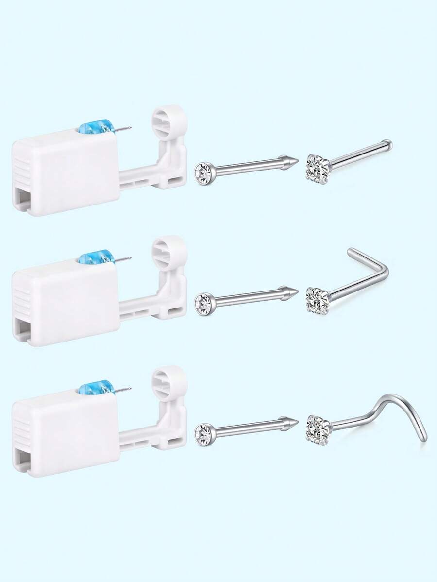 612 Nose Piercing Kit, Disposable Safe Sterile Piercing Unit For Self