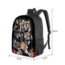Children's Backpack Kimetsu No Yaiba Characters New Product Side Pockets - 黑色 - 查看 2