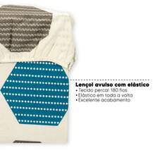 SEPARATE SHEET WITH PRINTED ELASTIC PERCALE 180 THREAD COUNT - BƯỚM XANH - Xem 4
