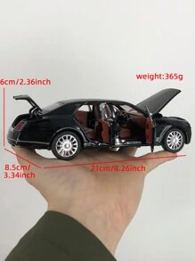 1pc 21cm Length X 8.5cm Width X 6cm Height, 365g Zinc Alloy Shell Maserati Car Model, Die-Cast Metal Replica With Openable Doors, Hood, Detailed Interior And Suspension/Steering, Collectible Gift For Adults