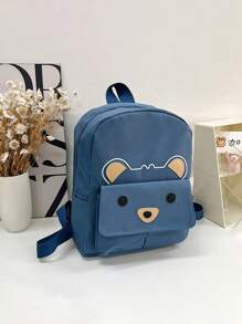 1pc Cartoon Bear Student Backpack, Customizable Name Tag, Cute Bear School Bag, Zipper Bag, Casual Backpack, Plush Backpack, Lightweight Design, Suitable For Student Daily Use, School Supplies, For Teacher Gifts, For University, For Colleague, For Dorm Rooms, For Teacher, For Boys And Girls, For Teenagers, Junior High School Students, Middle School Students, High School Senior High School Students, College Students, University Students, Freshman, Sophomore, Underclassmen,New Year Glamour - Multicolor - View 16