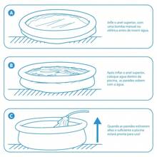 Piscina Inflável Joy Set 2490L Circular 240cm Azul VG Plus - Azul - Visão 5