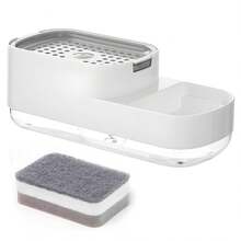 Kitchen Soap Dispenser Includes Sponge New Improved Model Soap Dispenser, 3 In 1 Organizer, Non-Slip Base, Soap Dispenser For Kitchen, Bathroom And Sink
