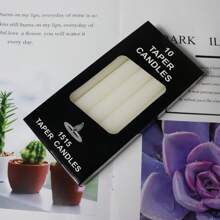 1 Box Of 10pcs, 16cm High Straight Candles, Each Lasts 2 Hours, Unscented, Suitable For Indoor/Outdoor, Emergency Lighting, Wedding, Church, Holiday, Birthday Party And Event Decoration, Dripless Tapered Design Gifts Graduation