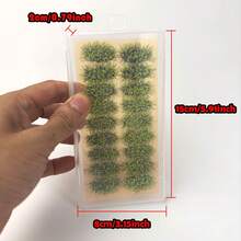 16 cái/hộp, Cao khoảng 1cm, Cụm hoa mô hình thủ công hình bầu dục, Diorama hoa tĩnh lớn có đế bằng nhựa - Bộ mô hình phong cảnh thực tế, Thích hợp cho cảnh quan tàu hỏa, Đường sắt, Mô hình cỏ nhân tạo và Diorama 3D. Thích hợp làm quà tặng Giáng sinh, Halloween và Lễ tạ ơn. Cụm hoa dài khoảng 2,5cm, Cao 1cm - Nhiều màu - Xem 4