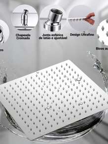 Shower Heads - Silver Curved Arm Shower - View 3