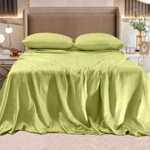 Mocassi Fine 4-Piece Silky Satin Sheet Set, Bright Shades