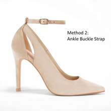 Womens High Heels Bow Tie Back Sexy Stiletto Ankle Strap Wedding Dress Pumps Shoes Christmas Gift & New Year Gift - 裸色 - 查看 3