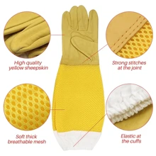 1 paire de gants de protection pour apiculteur, manches ventilées, outils d'apiculture anti-piqûre et anti-morsure pour l'apiculture, prévenir les outils de la ruche