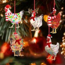 1pc Cute Animal Pendant Collection Party Decorations, 2D Flat Acrylic Keychains, Fun Car Accessories And Gift Ideas, Tree Pendants, Backpack Keychain Pendants, Car Mirrors, Key Chains, Holiday Party Gifts Home Decor Christmas Decorations Room Decor Christmas - Multicolor - View 1