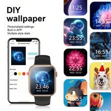 1pc Silicone Strap Smart Watch With Calling Function, Pedometer, Calorie Burning, Distance Tracker, Multiple Sports Modes, Alarm, Notification Reminder, 2.01" Full Touch Screen, Compatible With Android & IOS