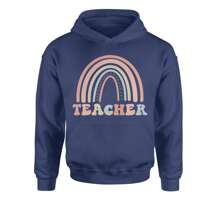 Teacher Pastel RainbowYouth-Sized Hoodie - 紮染藍色海洋 - 查看 5
