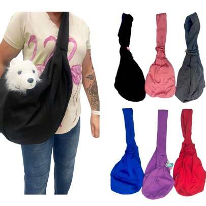 1 cor aleatória, nova bolsa multifuncional para cães e gatos com grande capacidade e ombro portátil e transporte cruzado