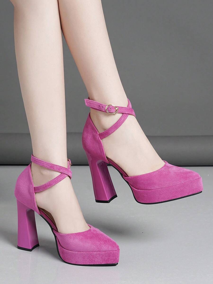 Women Fashion High Platform Hollow Shoes Super High Heels Available In