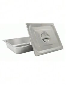 Inserto Acero Inoxidable 1/2 con Tapa 10 cm - Gris - Ver 3