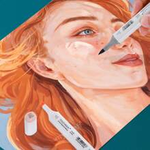 Skin Tone Markers,12/24/36 Flesh Colors Alcohol Based Art Markers Pens Set Dual Tips Brush & Broad For Professional Artists Drawing Sketch Illustrations Portrait Comics Anime Coloring Back To School