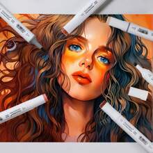 Skin Tone Markers,12/24/36 Flesh Colors Alcohol Based Art Markers Pens Set Dual Tips Brush & Broad For Professional Artists Drawing Sketch Illustrations Portrait Comics Anime Coloring Back To School