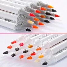 Skin Tone Markers,12/24/36 Flesh Colors Alcohol Based Art Markers Pens Set Dual Tips Brush & Broad For Professional Artists Drawing Sketch Illustrations Portrait Comics Anime Coloring Back To School