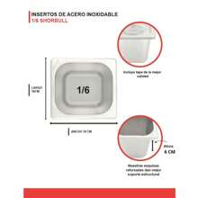 1/6 Stainless Steel Insert With Lid 6.5 Cm - Grey - View 4
