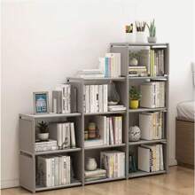 9 Cube Bookcase Shelf Display Furniture Storage Shelving Unit Living Room Office - Grey - View 6