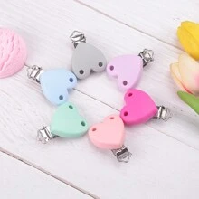 3/6pcs Fashion Decoration Heart-Shaped Silicone Fixing Clip 6 Color Random Set For Assembling Chains, Beads, Pendants, A Variety Of Handmade Accessories Home Decorative Supplies Valentines
