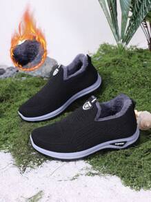 Scarpe sportive casual da donna oversize, nere, leggere, versatili, con fodera termica, da indossare facilmente per uso all'aperto